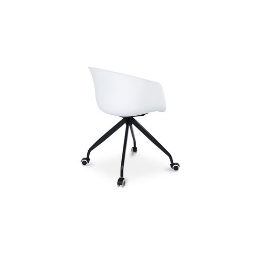 Chaise De Bureau Design Avec Accoudoirs Et Roues Jaune