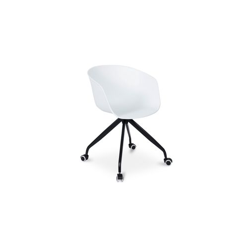 Chaise De Bureau Design Avec Accoudoirs Et Roues Bleu