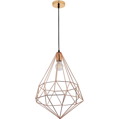Lampe à Pendentif De Style Rétro En Diamant Doré