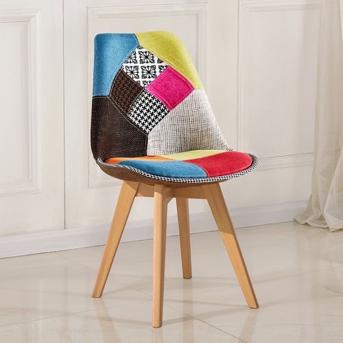 Chaise à Manger Brielle Design Scandi Rétro - Multicolore Premium Nouvelle Édition - Patchwork Fion