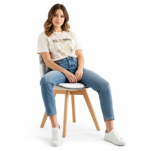 Chaise à Manger Brielle Design Scandi Rétro - Noir Et Blanc Premium Nouvelle Édition - Patchwork Max