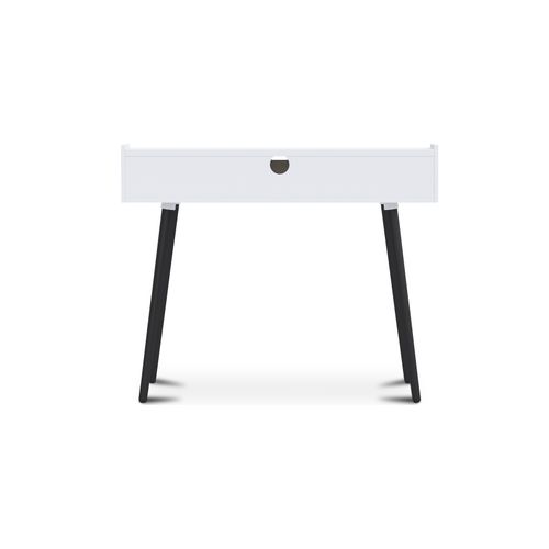 Bureau En Bois Design Style Scandinave - Amund Bois Naturel / Blanc