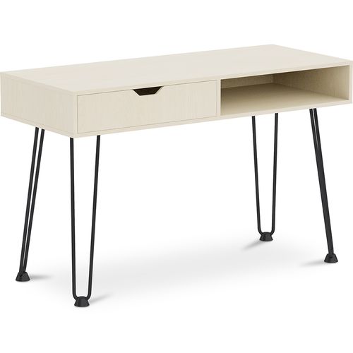 Bureau En Bois Design Pieds Hairpin Style Scandinave - Hakon Bois Naturel