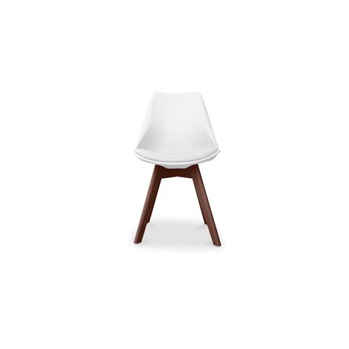 Premium Chaise Brielle Au Design Scandinave Avec Coussin - Pieds Sombres Aigue-marine