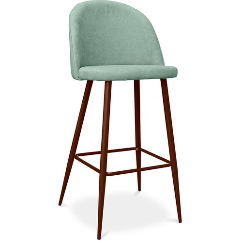 Tabouret Rembourré En Tissu - Design Scandinave - 76cm - Bennett Bleu Pastel