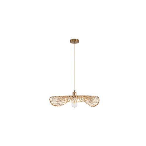 Lampe Suspendue Boho Bali Design En Bambou Tissé - Imani Doré