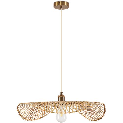 Lampe Suspendue Boho Bali Design En Bambou Tissé - Imani Doré