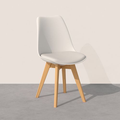 Chaise Brielle Avec Coussin Design Scandinave Vert Pastel