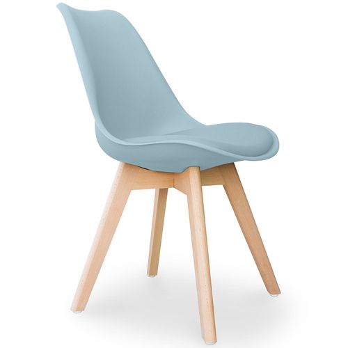Chaise Brielle Avec Coussin Design Scandinave Vert Pastel