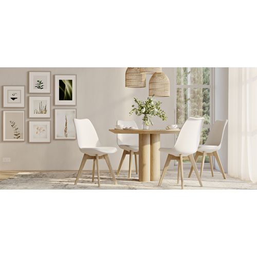 Chaise Brielle Avec Coussin Design Scandinave Vert Pastel