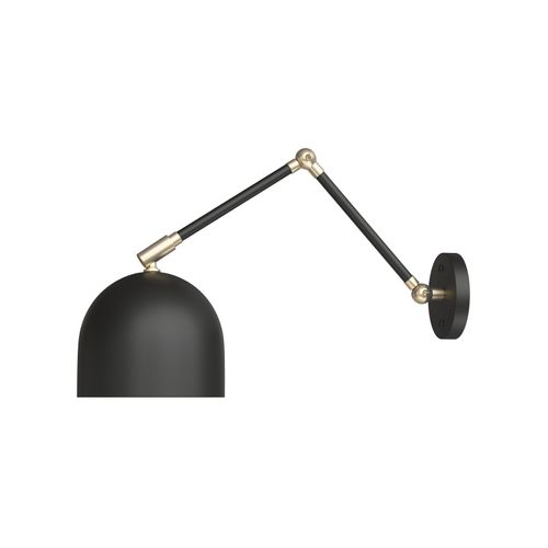 Lampe Murale Scandinave Avec Tige Réglable, Laiton Et Métal - Lena Blanc