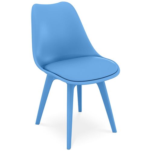 Premium Chaise Brielle Avec Coussin De Style Scandinave  Bleu Clair