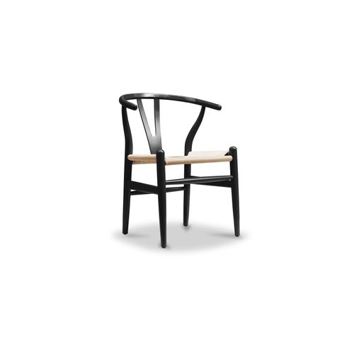 X2 Chaise De Salle à Manger Design Scandinave Bois Assise En Corde - Wish Bois Naturel