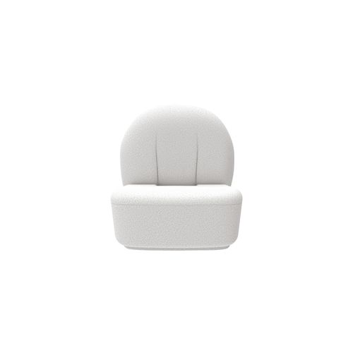 Fauteuil Blanc En Tissu Bouclé - Sabine Blanc