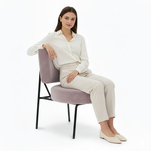 Chaise De Salle à Manger En Velours - Rose Clair - Hebay Rose Clair