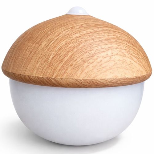 Lampe De Table USB Rechargeable LED Avec Capteur Tactile – Lumière Chaude – Gland Bois Naturel