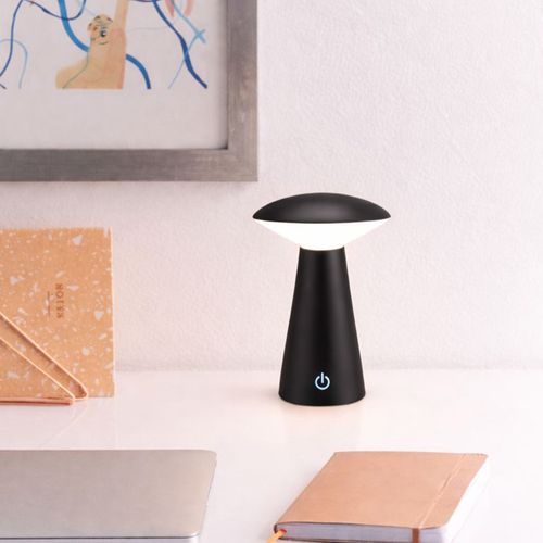 Lampe De Table Rechargeable LED – Lumière à Intensité Variable – Yaren Noir