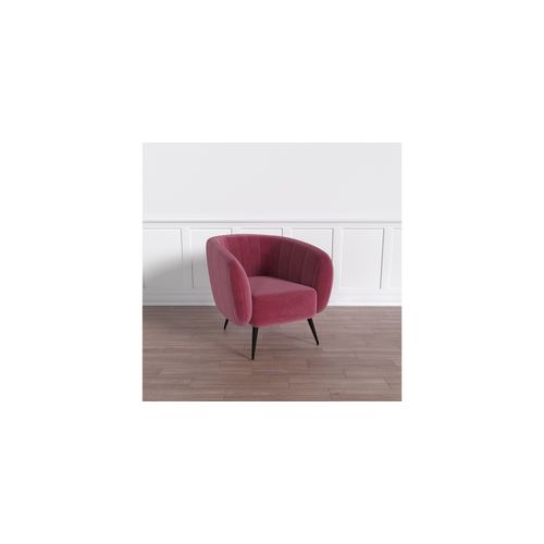 Fauteuil En Velours - Cognac - Oysa Cognac