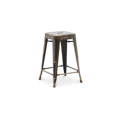 Tabouret De Bar - Design Industriel - 60cm - - Metalix Industriel