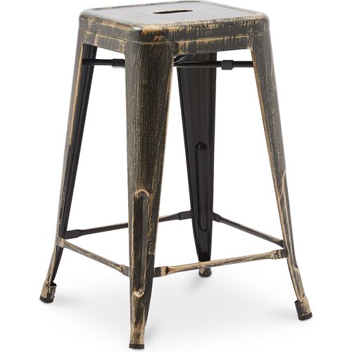 Tabouret De Bar - Design Industriel - 60cm - - Metalix Vert Pastel