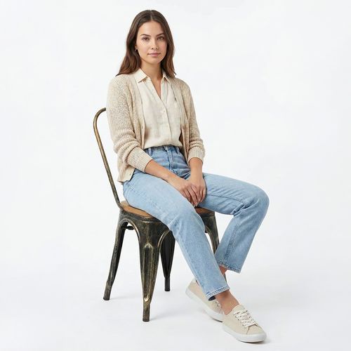 Chaise Salle à Manger Bistrot Metalix Design En Métal Et Bois Clair  - Lavande