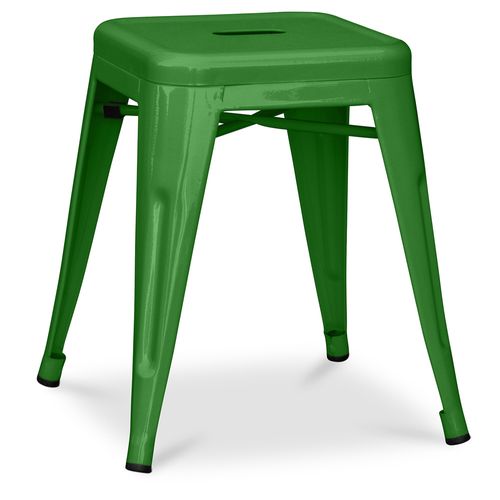 Tabouret Design Industriel - 45cm - - Metalix Vert