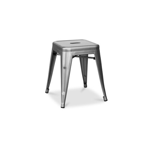 Tabouret Design Industriel - 45cm - Nouvelle Édition - Metalix Bleu Foncé