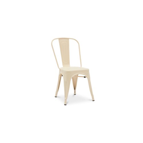 Chaise De Salle à Manger Bistrot Metalix Design En Métal Mat - Pastel Turquoise