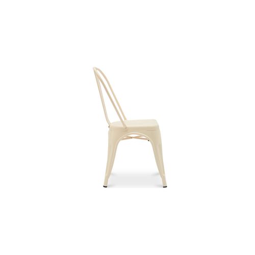 Chaise De Salle à Manger Bistrot Metalix Design En Métal Mat - Pastel Turquoise