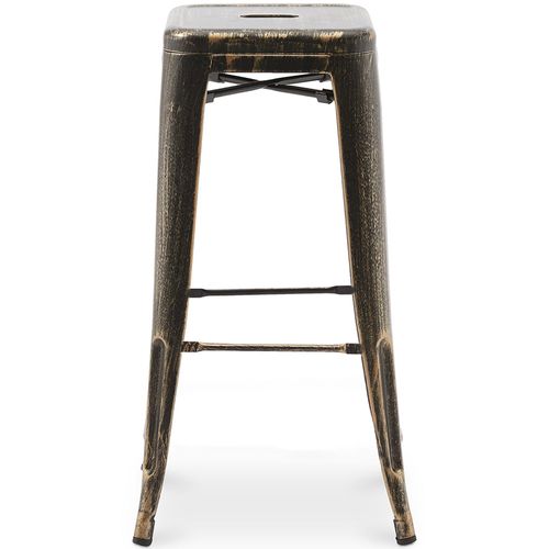 Tabouret De Bar – Style Industriel – Acier – 76 Cm – Metalix Gris Foncé