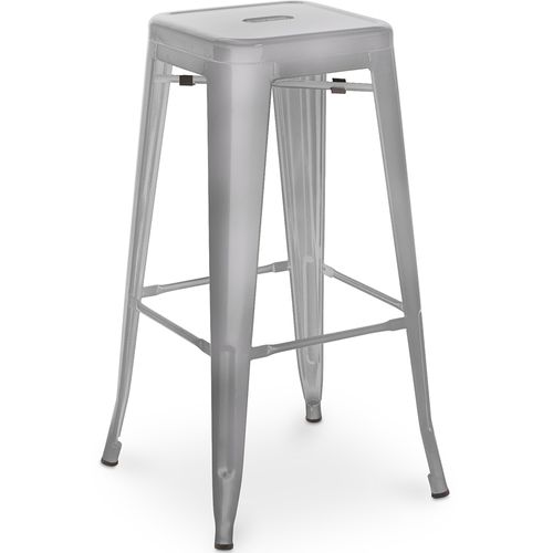 Tabouret De Bar - Design Industriel - 76cm - Nouvelle Édition- Metalix Acier