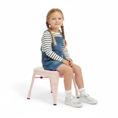 Tabouret Pour Enfant Bistrot Metalix Design Industriel En Métal - Jaune