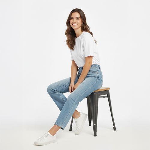 Tabouret De Bar Design Industriel - Bois Et Acier - 45cm - - Metalix Crème