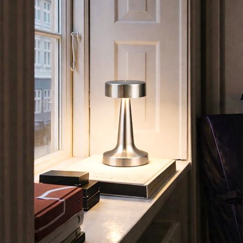 Lampe De Table Sans Fil Rechargeable LED – Contrôle Tactile – Design Métal Moderne – Anra Bronze