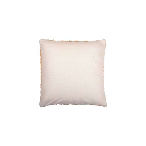Coussin Carré Design Boho Bali En Coton Housse + Remplissage - Endora Blanc