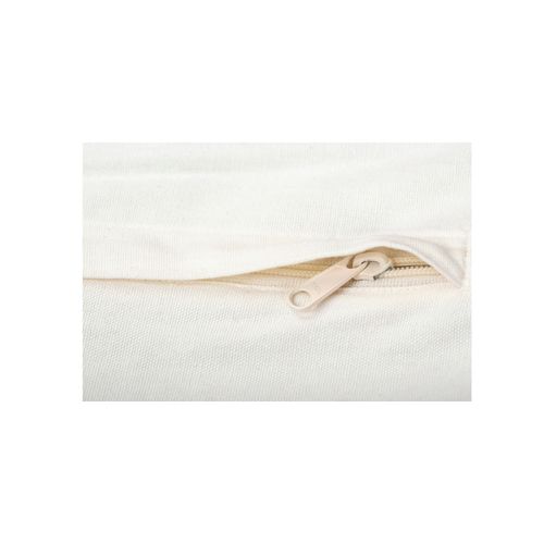 Coussin Carré Design Boho Bali En Coton Housse + Remplissage - Joan Blanc