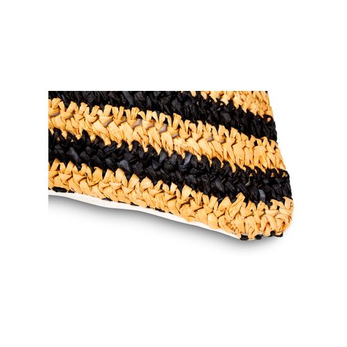 Coussin Carré Design Boho Bali, En Raphia Housse + Remplissage - Chelsea Beige