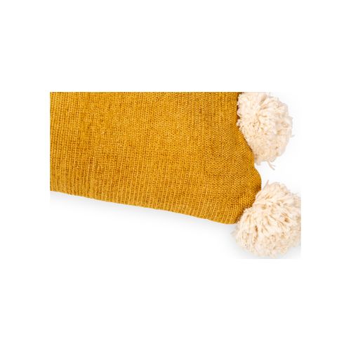 Coussin Rectangulaire  Design Boho Bali, En Viscose Housse + Remplissage - Eliza Marron