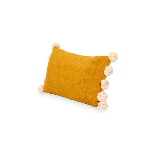 Coussin Rectangulaire  Design Boho Bali, En Viscose Housse + Remplissage - Eliza Marron