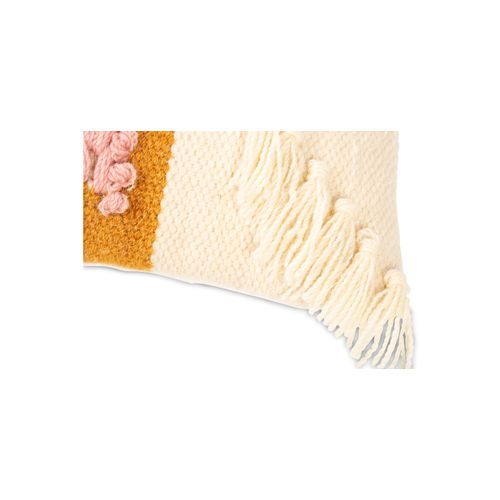 Coussin Rectangulaire Design Boho Bali, En Tissu Bouclé Housse + Remplissage - Geraldine Rose