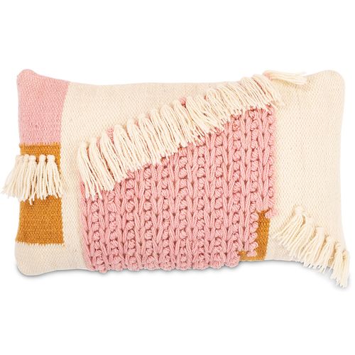 Coussin Rectangulaire Design Boho Bali, En Tissu Bouclé Housse + Remplissage - Geraldine Rose