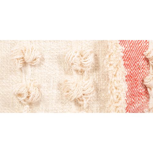 Tabouret Boho Bali Design En Bois De Pin, Coton - Vanessa Bali Beige