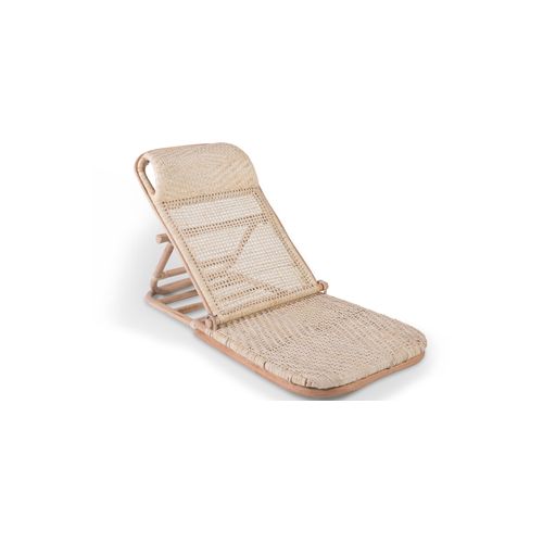 Chaise Longue De Jardin En Rotin, Design Boho Bali - Manra Naturel