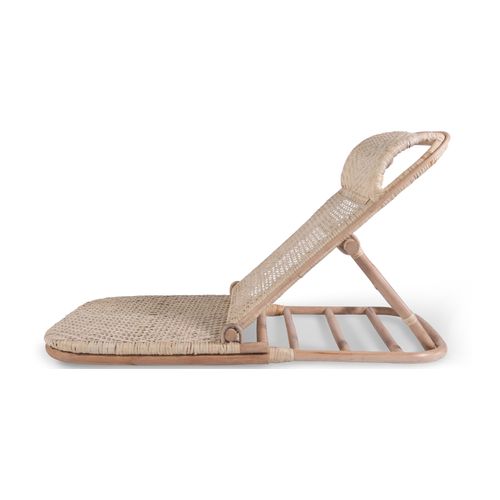 Chaise Longue De Jardin En Rotin, Design Boho Bali - Manra Naturel