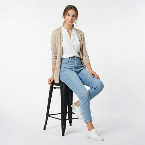 Tabouret Bistrot Metalix  Métal Mat - 60cm - Jaune