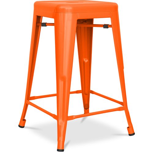 Tabouret Bistrot Metalix  Métal Mat - 60cm - Orange