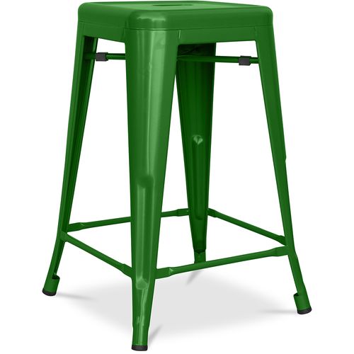 Tabouret Bistrot Metalix Métal Mat - 60cm - Vert