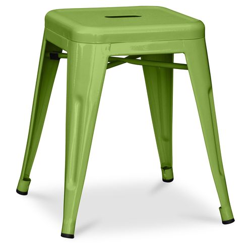 Tabouret Design Industriel - 45cm - Nouvelle Édition - Metalix Vert Clair