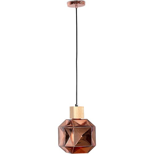 Lampe De Plafond Style Moderne, Métal Et Bois - Zey Bronze