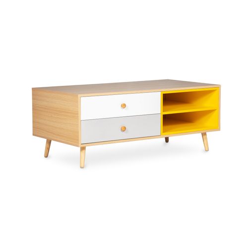 Meuble TV En Bois - Design Scandinave - Preius Bois Naturel